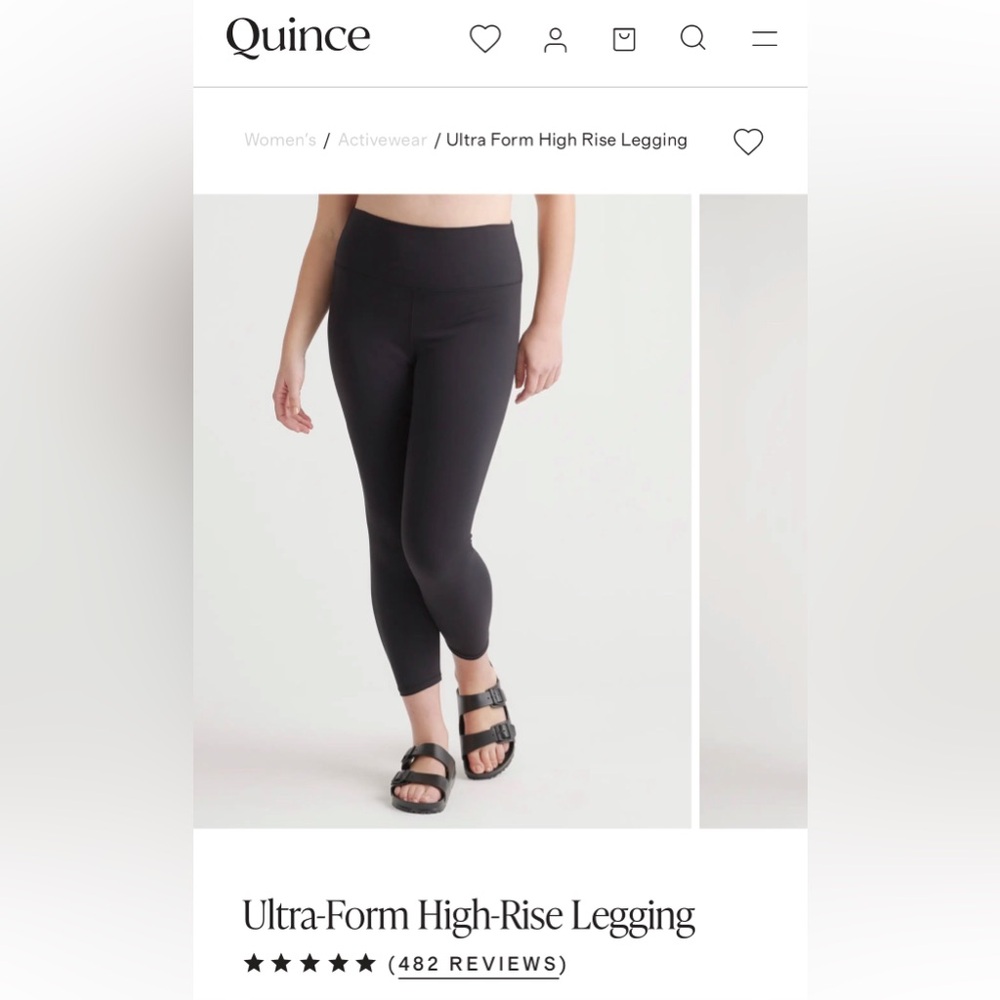 Quince black leggings
